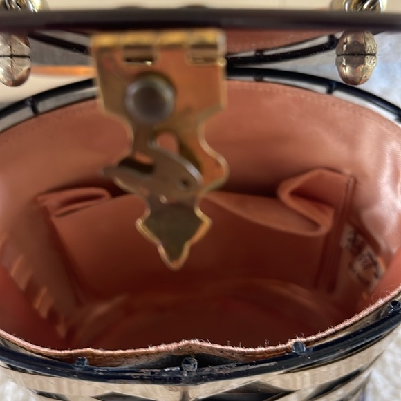 Dorset Rex Fifth Avenue 1950s Magic Weave Woven Metal Box Basket Purse Handbag - Picture 6 of 13